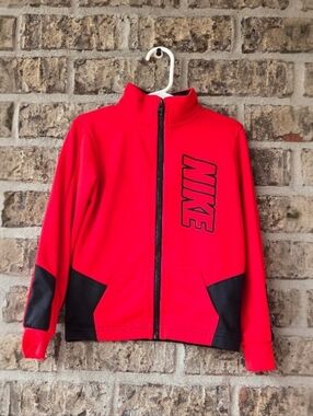 Nike Red and Black Kids Zip-Up Jacket 4T